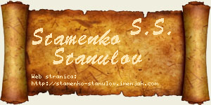 Stamenko Stanulov vizit kartica